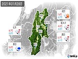 実況天気(2021年01月28日)