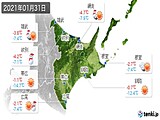 2021年01月31日の道東の実況天気