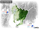 2021年02月01日の愛知県の実況天気