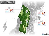 2021年02月01日の山形県の実況天気