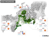 実況天気(2021年02月03日)