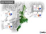 2021年02月04日の三重県の実況天気