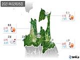 2021年02月05日の青森県の実況天気