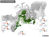 実況天気(2021年02月05日)