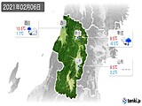 2021年02月06日の山形県の実況天気