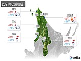 実況天気(2021年02月08日)