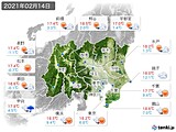 実況天気(2021年02月14日)