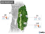 実況天気(2021年02月14日)