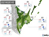 2021年02月16日の道東の実況天気