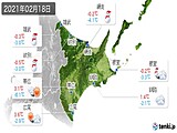 2021年02月18日の道東の実況天気