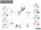 実況天気(2021年02月18日)