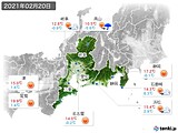 実況天気(2021年02月20日)