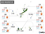 実況天気(2021年02月21日)