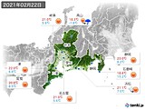 実況天気(2021年02月22日)