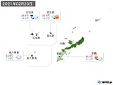 2021年02月23日の沖縄地方の実況天気