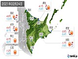 2021年02月24日の道東の実況天気