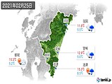 実況天気(2021年02月25日)