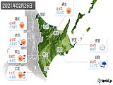 2021年02月26日の道東の実況天気