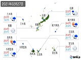 実況天気(2021年02月27日)