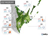 2021年02月28日の道東の実況天気