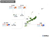 実況天気(2021年02月28日)