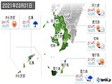 実況天気(2021年03月01日)