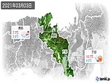 2021年03月03日の京都府の実況天気