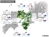 2021年03月07日の近畿地方の実況天気