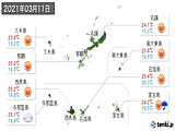 実況天気(2021年03月11日)