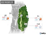 2021年03月12日の岩手県の実況天気