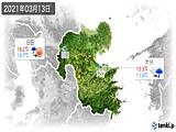 2021年03月13日の大分県の実況天気