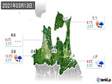 2021年03月13日の青森県の実況天気