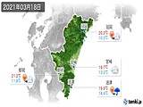 2021年03月18日の宮崎県の実況天気