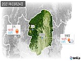 2021年03月24日の栃木県の実況天気