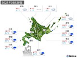 実況天気(2021年03月25日)