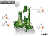 2021年03月27日の青森県の実況天気