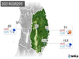 2021年03月29日の岩手県の実況天気