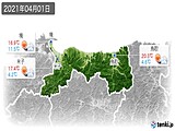 2021年04月01日の鳥取県の実況天気