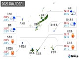 実況天気(2021年04月02日)