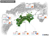 2021年04月05日の四国地方の実況天気