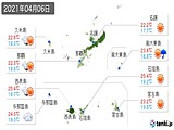 2021年04月06日の沖縄県の実況天気