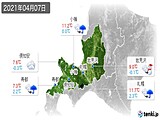 2021年04月07日の道央の実況天気