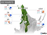 実況天気(2021年04月07日)