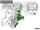 2021年04月08日の三重県の実況天気