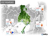 2021年04月08日の兵庫県の実況天気