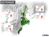 2021年04月09日の三重県の実況天気