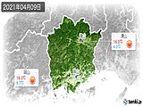 2021年04月09日の岡山県の実況天気