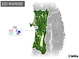 2021年04月09日の秋田県の実況天気