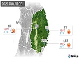2021年04月10日の岩手県の実況天気