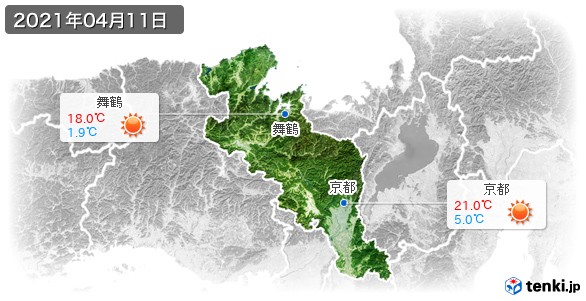 京都府(2021年04月11日の天気